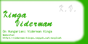 kinga viderman business card